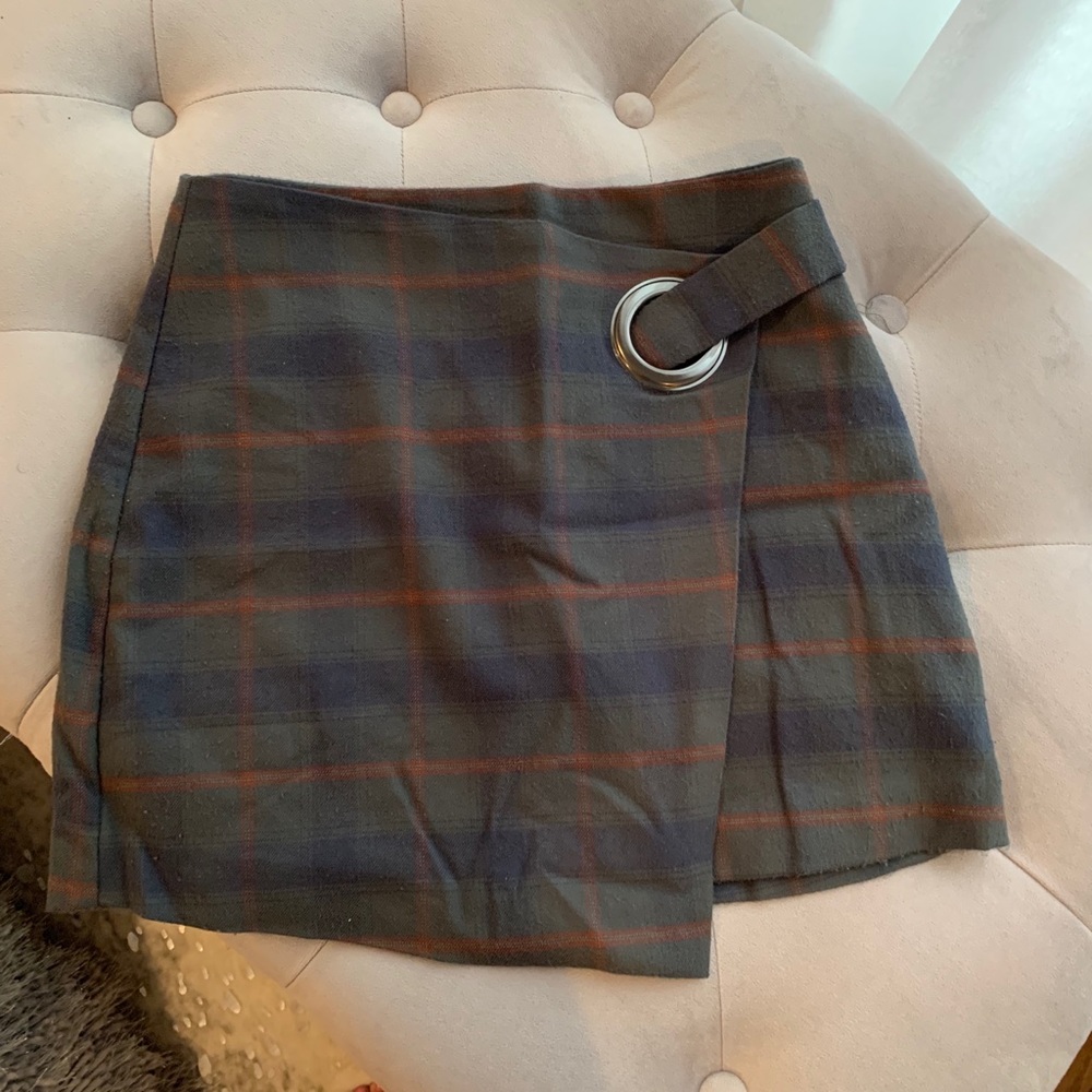 Free People Plaid Skirt